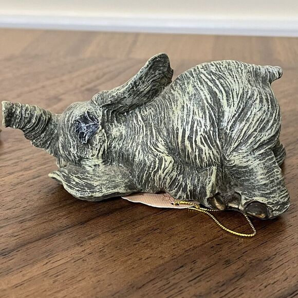 Baby Elephant Playful Collectors Resin Figurines VTG Edwin/ Ernest & Elden RARE - Picture 8 of 16
